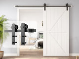 2m Heavy Duty Sliding Barn Single Door Hardware Kit Damper Track Rail Roller System V324-CS-BARNRAIL200