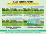 Walk-in Tunnel Greenhouse Galvanized Frame & Waterproof Cover 15x7x7 ft V952-YDSDWSL1577FTL1FIV0