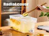 3.5 L Plastic Drink Dispenser Beverage Dispenser with Spigot Iced Juice Dispenser for Fridge Party V1294-YM0523-10342204