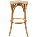 Aster 2pc Round Bar Stools Dining Stool Chair Solid Birch Timber Rattan Seat Oak V315-VOD-CAFE-21-2PC-KIT