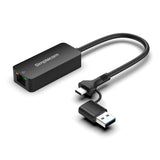Simplecom NU405C SuperSpeed USB-C and USB-A to 2.5G Ethernet Network Adapter 2.5Gbps LAN V28-SIMNU405C