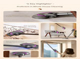 Purple 3-in-1 Cordless Vacuum Cleaner - Handheld Stick Vacuum with Mop Function, Strong Suction, V888-ELOSUNG53007