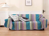 100% Cotton Violet Lagoon Floral Stripe Coverlet Bedspread Set V745-MMPAC06193Q13U