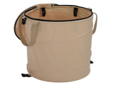 Camping Trash Can with Zippered Lid 24 Gallons Large Capacity Foldable Portable Garden Garbage V1294-YM0901-3111240240812