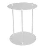 Clear Acrylic Plant Stand Round Top Corner Holder Planter Flower Pot Display Rack for Home Living V1294-YM0901-3115240041111