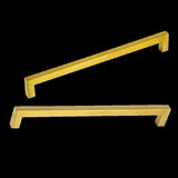 15x Brushed Brass Drawer Pulls Kitchen Cabinet Handles - Gold Finish 256mm V63-835841