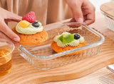 Rectangle Glass Bowl with Wooden Lid, Glass Food Storage Container, Meal Prep Glass Container, Safe V1370-AZ4-19464
