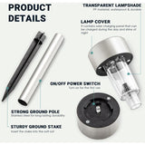 Outdoor Solar Lights LED Landscape Light Pack/Pathway Lights Stainless Steel-12 V1188-MS-227-1647