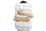 Fluffy Pillow Breathable Cute Pineapple Puff Pillow for Bedroom Sofa - White V1263-JX-8062-2
