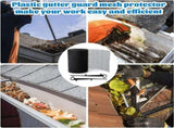 4Pack Gutter Guard Mesh Rolls, 20 Feet Gutter Leaf Guards with 40 Clip Hooks, DIY Rain Gutter Covers V1369-AZ3-W-12687