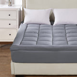 DreamZ Mattress Topper Bamboo Fibre King Single MT1002-BAMCHAR-KS-GY