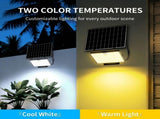 Split-Type Solar Powered Motion Sensor Floodlight with Detachable Panel, Dual Mounting Brackets, V1341-ZY-3FGND6D4-1PCS-3000KWARMWHITE