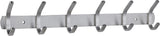 Wardrobe hooks - 6 hooks Stainless steel - Hook strip - Clothes hooks - For, wardrobe rail, V1188-NK-BOL-86