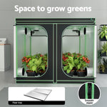 Greenfingers Grow Tent Kits 240x240x200cm Hydroponics Indoor Grow System Black GT-D-240X240X200-BK