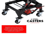 Motorcycle Scissor Lift Stand w/ castors 136KG Motorbike Working Bench Jack V379-MOTOSCRLIF