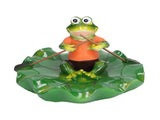 Simulation Resin Floating Lotus Leaf Frogs Ornament Fish Pond Fountain Landscape Decor V1294-YM0715-3111210437011