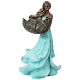 Fairy Garden Statue Bird Feeder, Resin Outdoor Bird Feeder Sculpture, Goddess Statue Decorative V1369-AZ3-W-08776