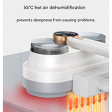 Winter Cleaning Kit White Wireless Dust Mite Vacuum and Blue Double Roller Carpet Brush Combo - UV V888-ELOSUNG53529
