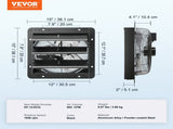 Shutter Exhaust Fan, 305 mm /12 inch with Temperature Humidity Controller, EC-motor, 904 CFM, V952-BYCSPQSDJEC12J2DNV3