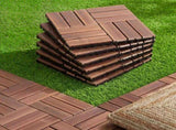 Gardeon 27PCS Wood Deck Tiles 30x30cm Interlocking Floor Tiles Pine Brown GD-WT-CR-27PCS-BR