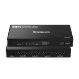 Simplecom CM324v2 4-Port HDMI 2.1 Switch with Remote 4 IN 1 OUT Splitter HDCP 2.3 8K@60Hz V28-SIMCM324V2