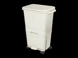 42L Rubbish Bin Waste Trash Can Pedal Recycling Kitchen Wheel 2 Compartment V63-834811