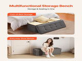 Foldable Storage Ottoman Bench, End of Bed Bench with Side Bags, Folding Upholstered Storage Chest V952-BYWSZYKZDK40FW7EP001V0
