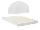 Artiss Double Bed Frame Boucle Fabric Vacuum Compressed Beds Removable Washable Cover No-Assembly BFRAME-FOAM-NOVA-D-WH