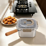 2.5L Stainless Steel Deep Fryer Pot, Portable Steamer with Basket Portable outdoor cooking pot with V1107-122-78188