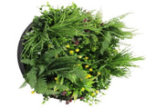 Slimline Artificial Green Wall Disc Art 60cm Country Fern UV Resistant V637-DP9961