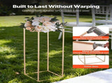 Wedding Flower Stand, 10PCS 80cm Column Flower Stand, Floral Stands with Metal Laminate, Gold V952-HLHJLFT10J80SU4X0001V0
