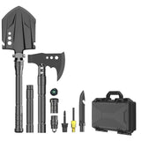 multifunctional entrenching shovel, axe set, outdoor camping, folding shovel, vehicle mounted tool, V1102-145-12437-BLK-4SD14-26J
