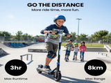 ALPHA Edge Electric Scooter Kids/Teens, 16km/h Max, Adjustable Height, UL Certified, AU Compliant, V219-TRNESCAL2BLA