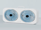 Tabletop Dual Fan USB Rechargeable Silent Air Circulation Fan with Brushless Motor Multi Speed V1294-YM0901-3113250059313
