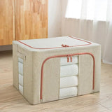 CARLA HOME 3 pack Large Clothes Storage Bins with Lids for Clothing, Bedding, Blankets, Toys LSB-36308