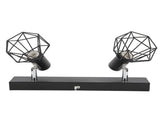 Ceiling Track Light Fixture E14 Lamp Holder Adjustable 2 Head Vintage Tracking Light Kit Hardwired V1294-YM0703-3119230087811