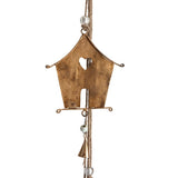 Handcrafted Houses w Bells Hanging Mobile 145cm V637-56302HSE