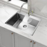 700x500mm Handmade 1.5mm 16 Gauge Stainless Steel Kitchen Laundry Sink with Waste V63-846471