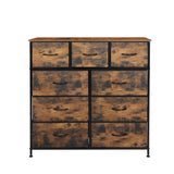Levede Storage Cabinet Tower Chest Brown Fold CH1098-9-BR