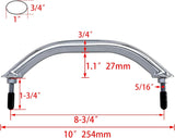 2PCS Boat 316 Stainless Steel 8-3/4'' Polished Grab Handle Oval Tube Bar Handrail for Marine Yacht V1259-DP01-A-1313