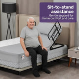 Equipmed Electric Adjustable Bed, Backrest and Leg Adjustment German-Engineered Power Lifting with V219-HBRELEEQBD5A
