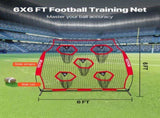 1828.8x1828.8mm Football Trainer Throwing Net, Training Throwing Target Practice Net with 5 Target V952-GLQW66YC5KXWU4Z09001V0