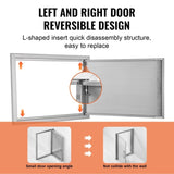 BBQ Access Door, 610x432 mm Single Outdoor Kitchen Door, Stainless Steel Flush Mount Door, Wall V952-DMMBSCJMYS24LQ87IV0