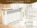 Toilet Paper Storage Basket with Lid, Holds 9-12 RollsBeige V1188-MS-525-002