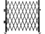 Single Folding Security Gate, 85" H x 95" W Folding Door Gate, Steel Accordion Security Gate, V952-SSFDMDM2X2.28M001V0