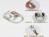 4PCS Cross Tie Ring for Horse,Block Hitching with Screws Horse Stall Stable V1259-DP01-A-5065
