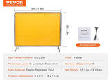 Welding with Frame, 6' x 6' Welding Curtain, Flame-Resistant Vinyl Welding Protection V952-DMSHJPF6X6YCWE2S4V0