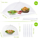 6 pcs Foldable Food Cover Anti-Fly Mesh Food Cover Tent Umbrella Anti-Insect Protection For Bbq V1188-MS-227-0606