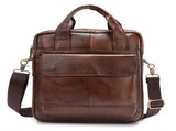 Brown Men's Genuine Leather Shoulder Bag - Vintage Business Briefcase V888-ELOSUNG12653