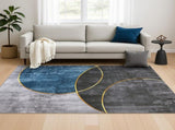 Artiss Washable Floor Rug 160X230cm Large Geometric Area Rug Modern Floor Carpet FLR-2846-160X230-BLGY